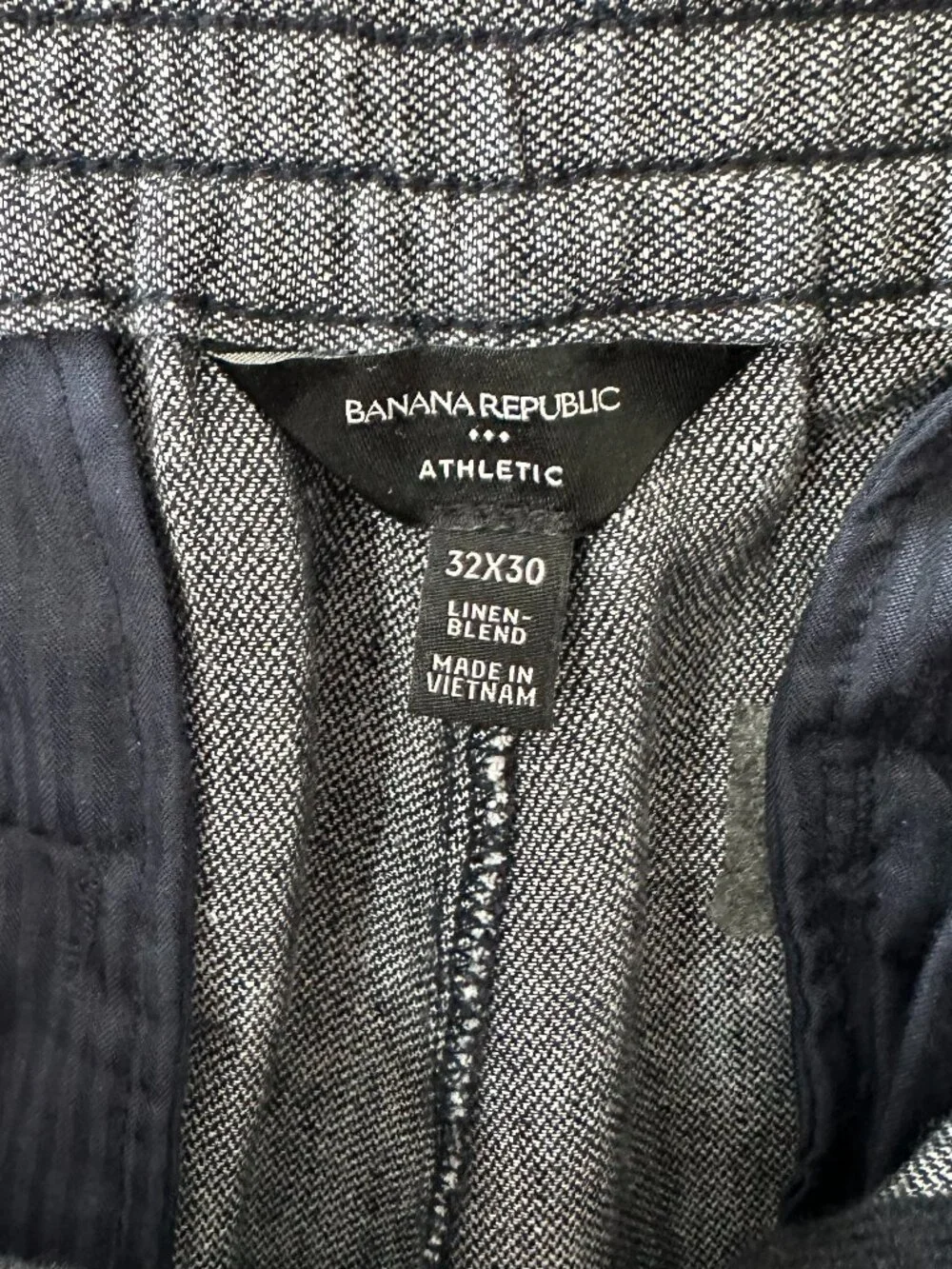 Banana Republic Gray Athletic Linen Blend Men's 32W 30L Pants